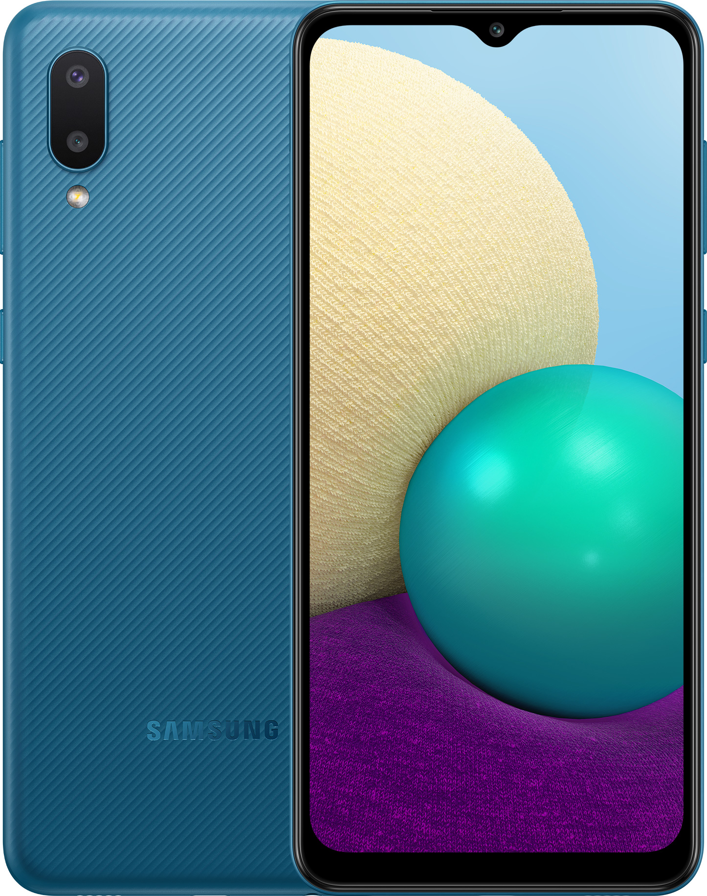 Смартфон Samsung Galaxy A02 32 ГБ синий (SM-A022GZBBSER)