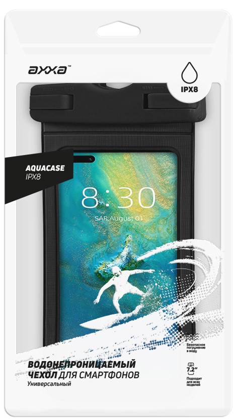 Чехол Axxa Чехол Axxa Aquacase IPX8, 7,2&quot; черный фото 3