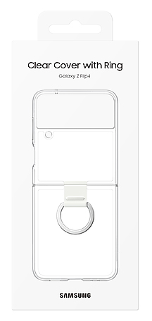 Чехол Samsung Clear Cover with Ring для Z Flip4 прозрачный EF-OF721CTEGRU - фото 7