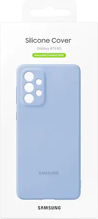 Чехол Samsung Silicone Cover A73 голубой EF-PA736TLEGRU - фото 7