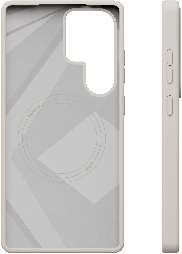 Чехол VLP Aster Case MagSafe для Galaxy S25 Ultra, силикон песочный фото 4