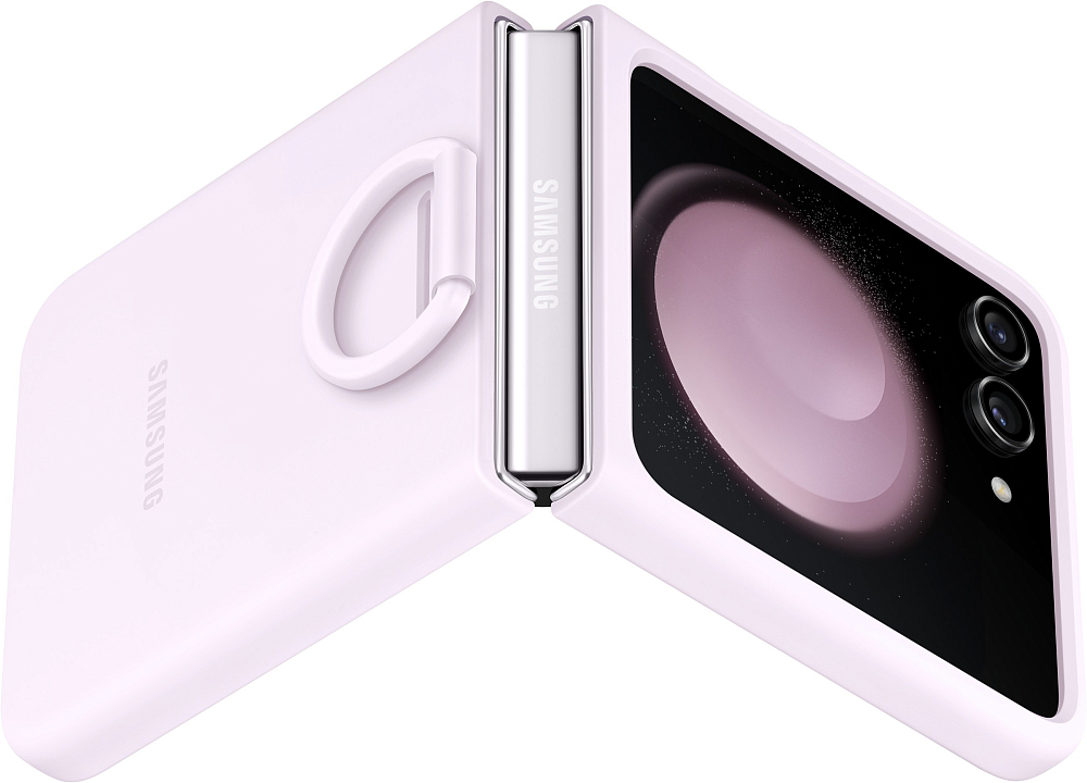 Чехол Samsung Silicone Case with Ring Z Flip5 лавандовый EF-PF731TVEGRU, цвет лаванда - фото 5