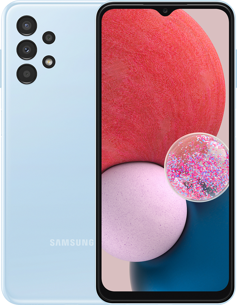 Смартфон Samsung Galaxy A13 (MediaTek) 64 ГБ черный (SM-A137FLBVGLB) SM-A137FLBVGLB, цвет голубой Galaxy A13 (MediaTek) 64 ГБ черный (SM-A137FLBVGLB) - фото 1
