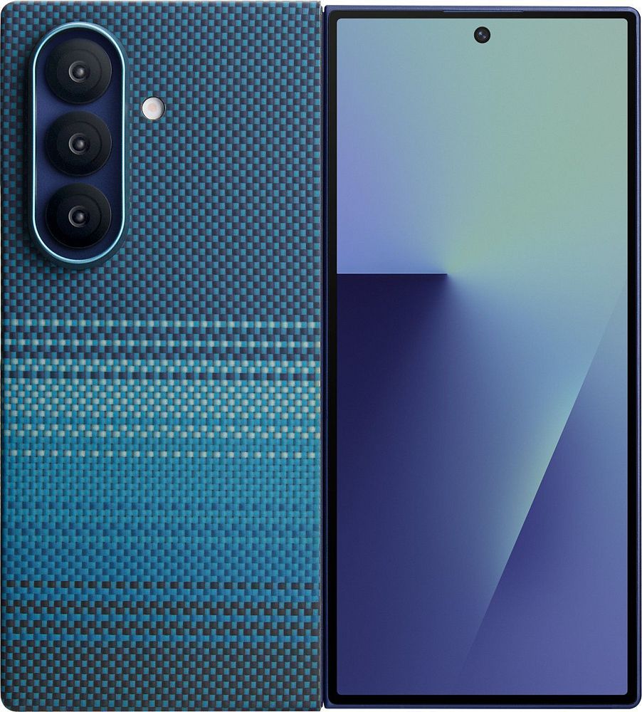 

Чехол Pitaka Ultra-Slim Case для Galaxy Z Fold7, кевлар синий, Ultra-Slim Case для Galaxy Z Fold7, кевлар синий