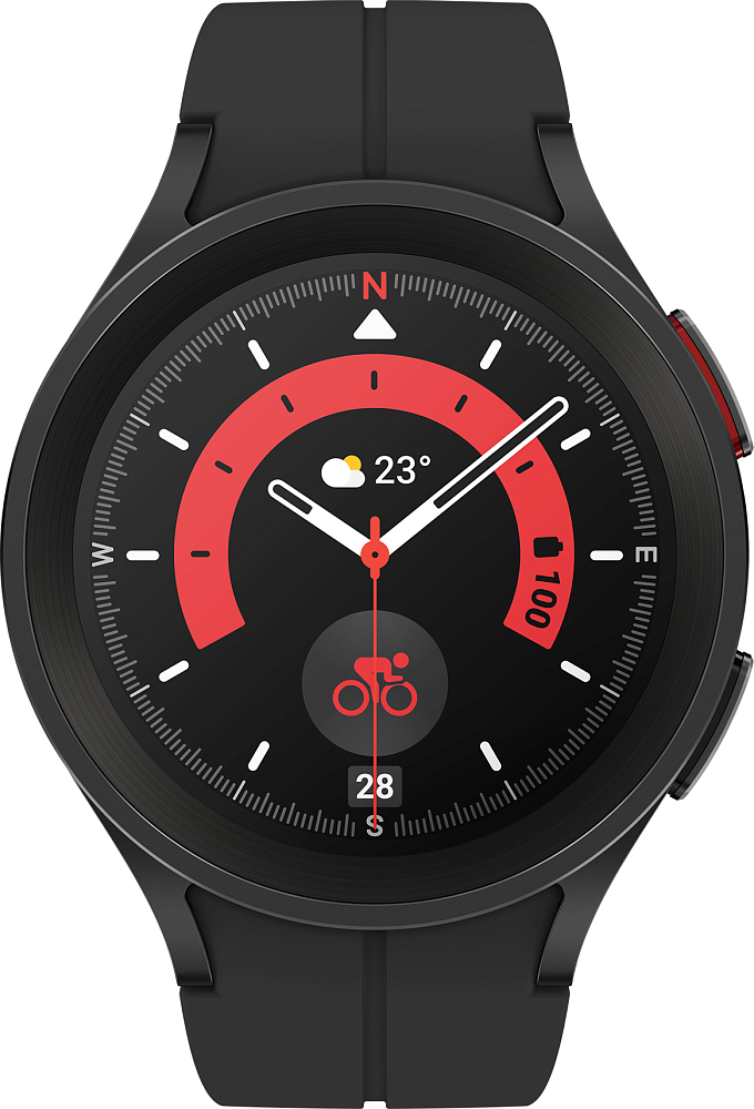 Смарт-часы Samsung Galaxy Watch5 Pro, 45 мм черный титан (SM-R920NZKAEUE) SM-R920NZKAEUE Galaxy Watch5 Pro, 45 мм черный титан (SM-R920NZKAEUE) - фото 1