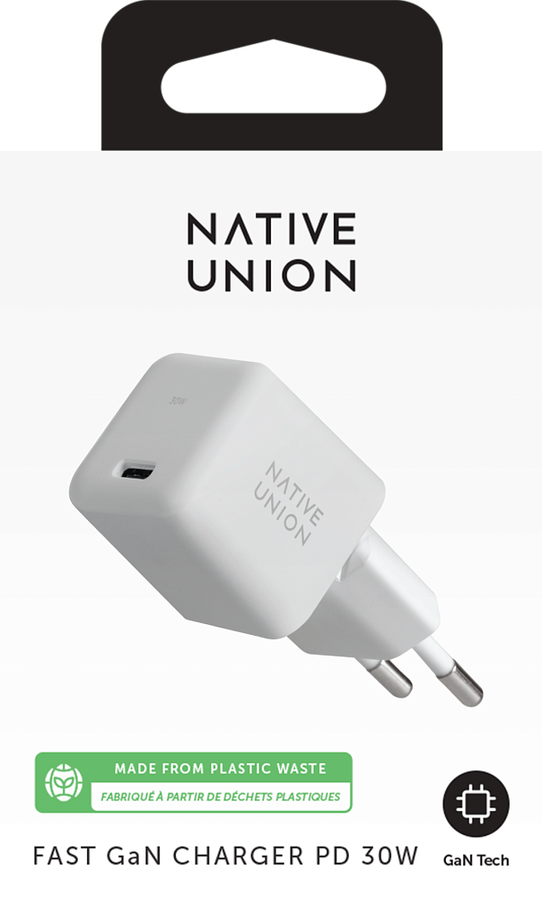 Сетевое зарядное устройство Native Union Сетевое зарядное устройство Native Union Fast GaN Charger USB-C, PD, 30Вт белый фото 5