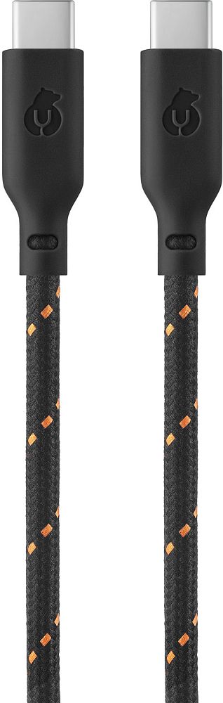Кабель uBear Trend Cable USB-C - USB-C, 1.2 м, нейлон черно-оранжевый