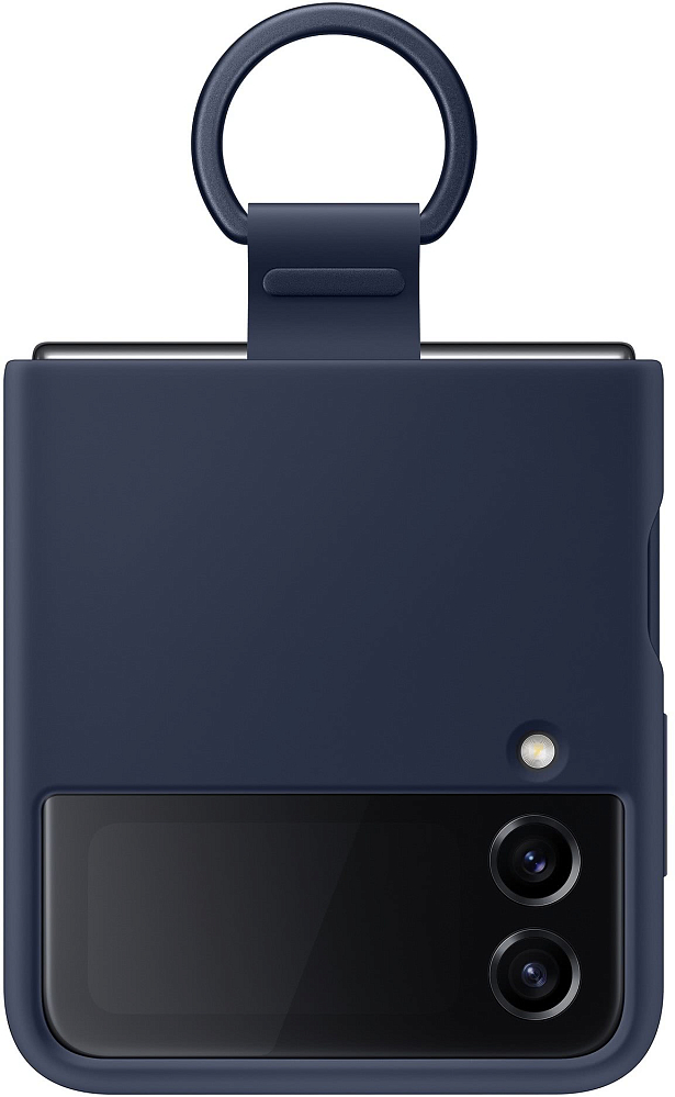 Чехол Samsung Silicone Cover with Ring для Z Flip4 темно-синий EF-PF721TNEGRU - фото 1