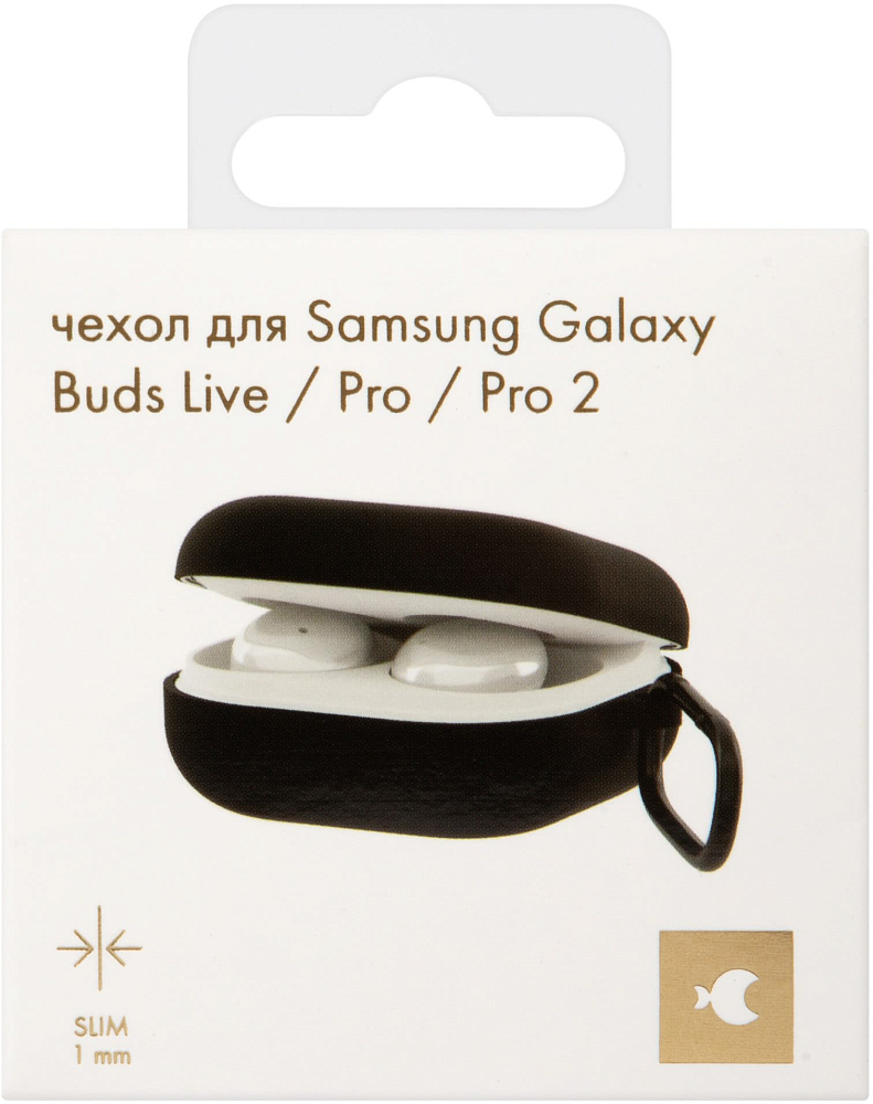 Чехол moonfish для Galaxy Buds2 Pro | Buds2 Pro | Buds Pro | Buds Live, силикон черный MF-GBC-013 - фото 2