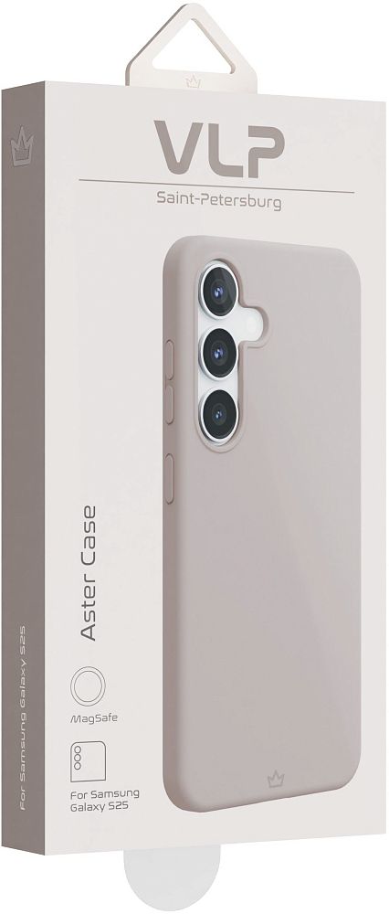 Чехол VLP Aster Case MagSafe для Galaxy S25, силикон песочный фото 2