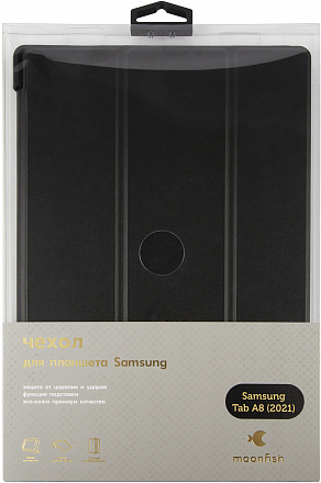 Чехол moonfish для Samsung Tab A8 10,5” (2021) черный