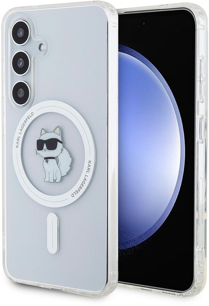 Чехол Karl Lagerfeld NFT Choupette MagSafe для Galaxy S24 прозрачный