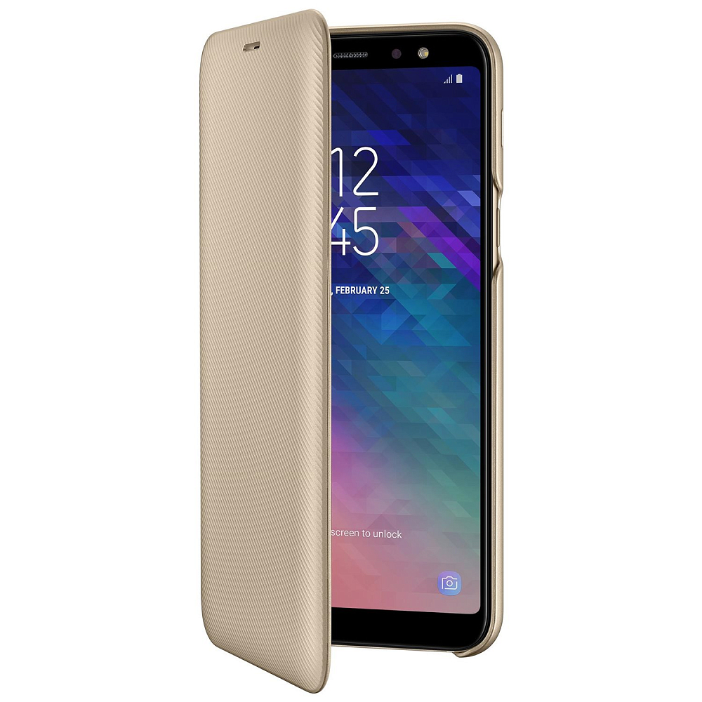 

Wallet Cover Galaxy A6+ 2018 золотой