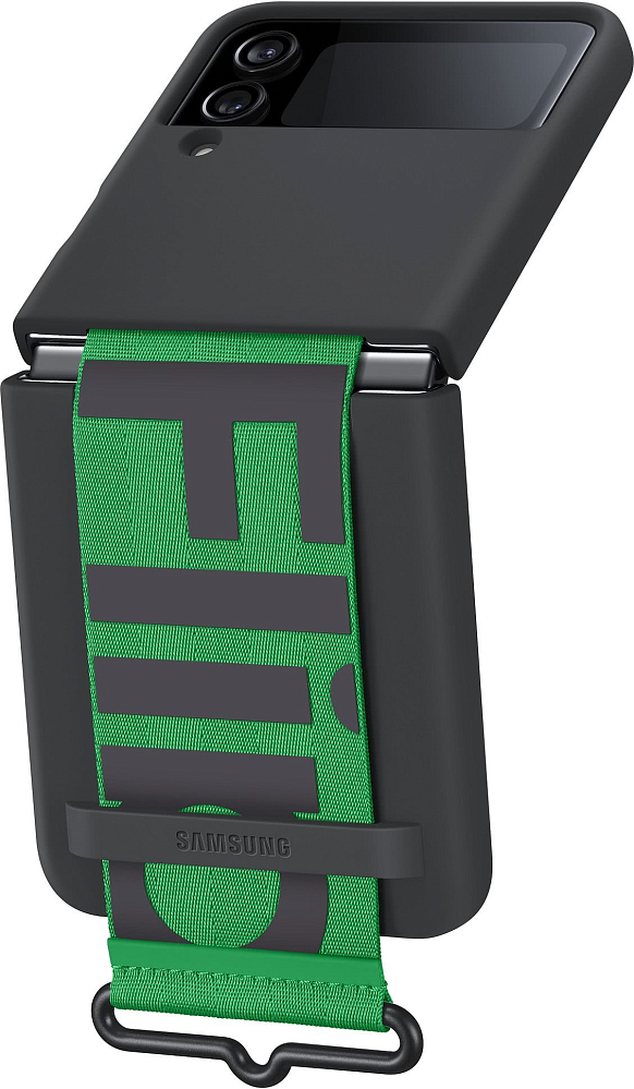 Чехол Samsung Silicone Cover with Strap для Z Flip4 черный EF-GF721TBEGRU - фото 6
