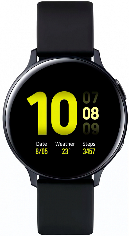 Носимое устройство Samsung Galaxy Watch Active2 44 мм, корпус из алюминия, S/M, M/L, лакрица