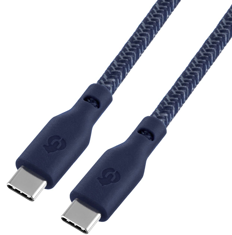 Кабель uBear Trend Cable USB-C — USB-C, 1.2 м, нейлон синий DC17DB12TR-CC - фото 2
