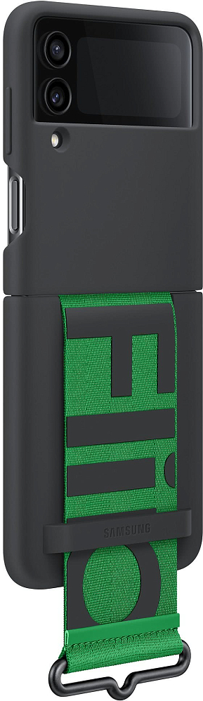 Чехол Samsung Silicone Cover with Strap для Z Flip4 черный EF-GF721TBEGRU - фото 5