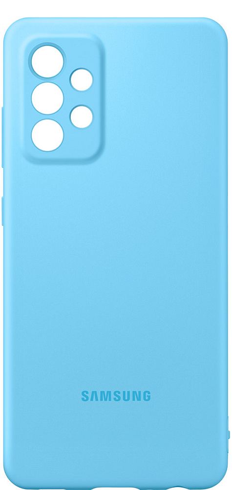 Чехол Samsung Silicone Cover для Galaxy A52 синий EF-PA525TLEGRU - фото 6