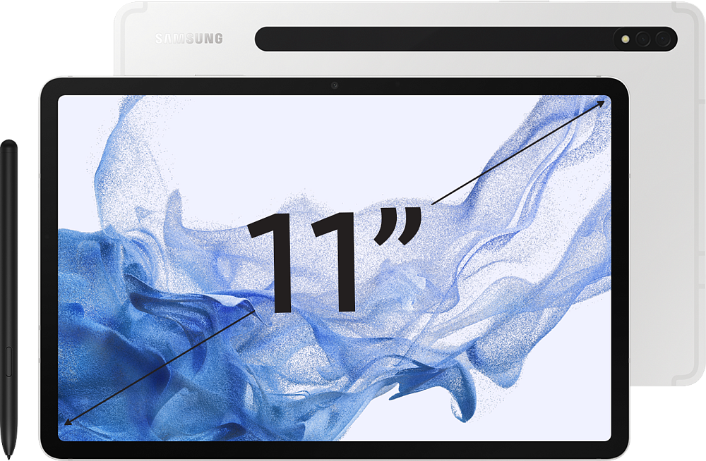 Планшет Samsung Galaxy Tab S8 Wi-Fi 128 ГБ серебро (SM-X700NZSACAU) SM-X700NZSACAU, цвет серебристый