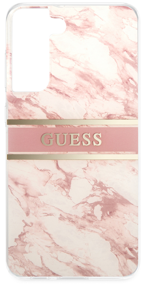 Чехол Guess Marble для Galaxy S21 FE розовый GUHCS21FKMABPI - фото 1
