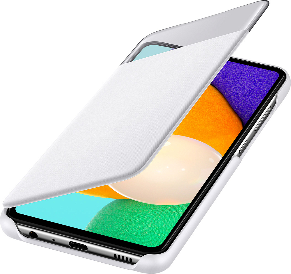Чехол Samsung Smart S View Wallet Cover для Galaxy A52 белый EF-EA525PWEGRU - фото 4