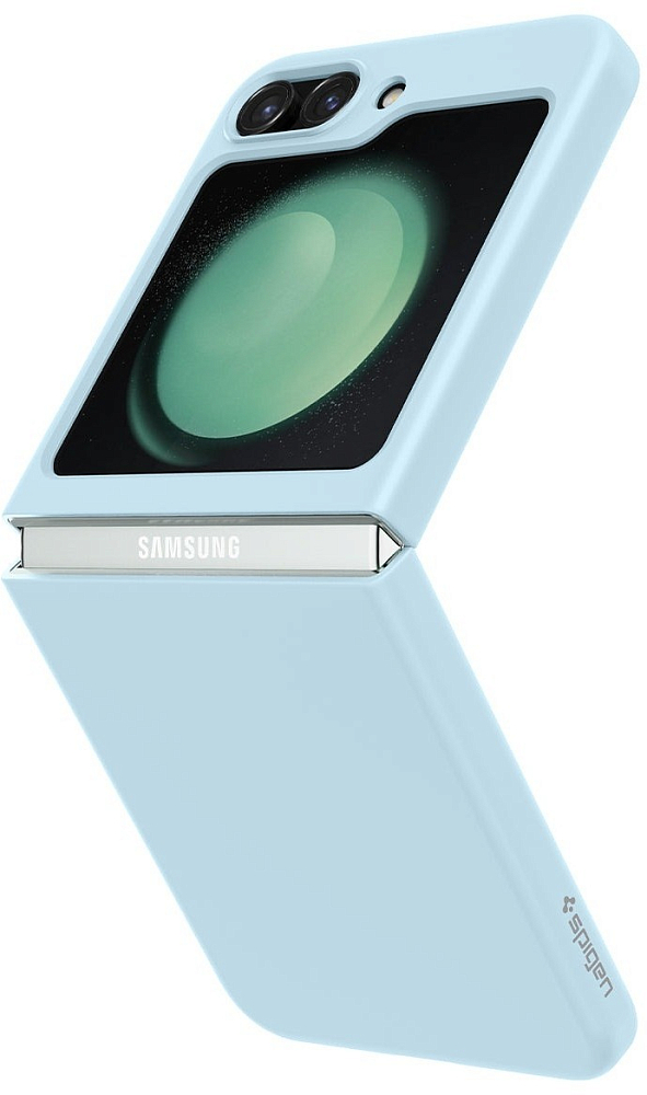 Чехол Spigen Air Skin для Galaxy Z Flip5, полиуретан голубой ACS06233 - фото 3