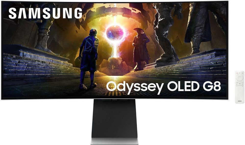 Игровой монитор Samsung 34” Odyssey OLED G8 G85SD UWQHD, 175 Гц серебристый