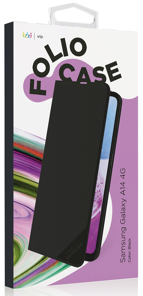 Чехол VLP Folio Case для Galaxy A14 черный 1055001 - фото 2