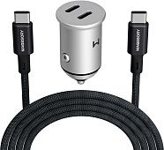 Автомобильное зарядное устройство Magssory USB-C, 45 Вт серебристый