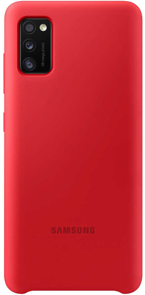 Чехол Samsung Silicone Cover Galaxy A41 красный