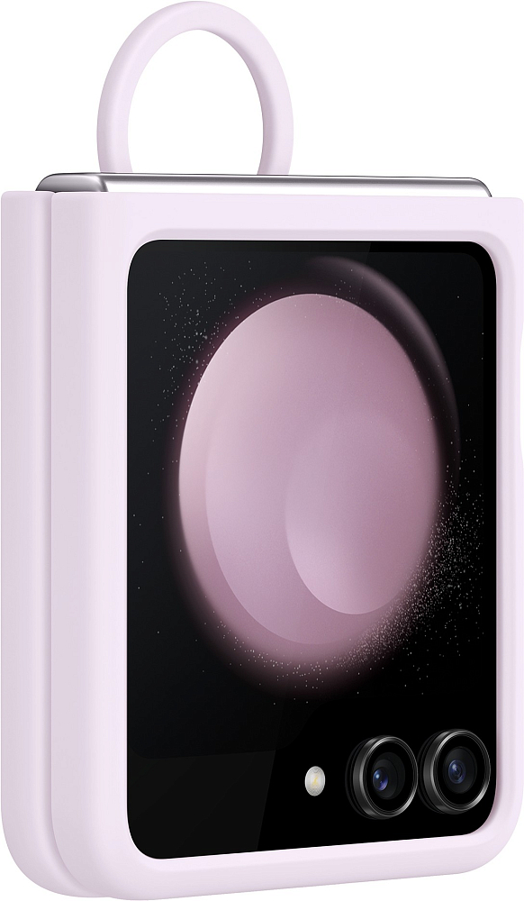 Чехол Samsung Silicone Case with Ring Z Flip5 лавандовый EF-PF731TVEGRU, цвет лаванда - фото 2