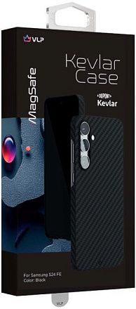 Чехол VLP Kevlar Case MagSafe для Galaxy S24 FE черный Фото 2