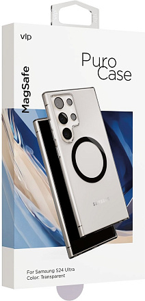 Чехол VLP Puro Case MagSafe для Galaxy S24 Ultra, поликарбонат прозрачный Фото 2