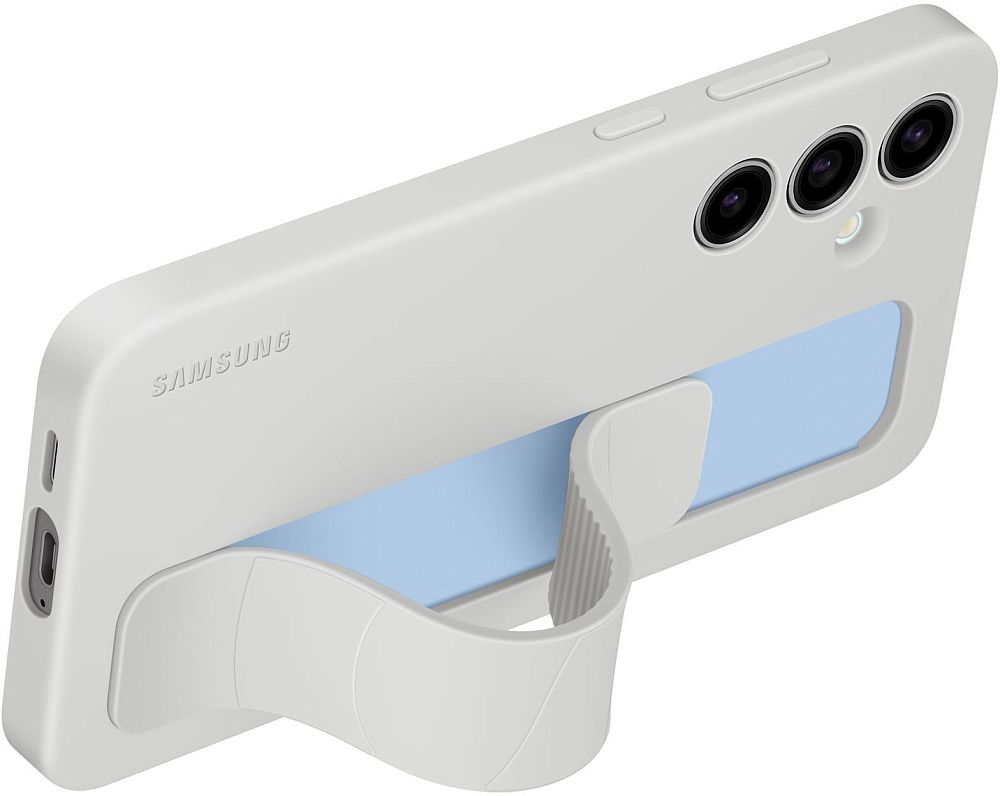 Чехол Samsung Standing Grip Case Galaxy S24 FE серый фото 3