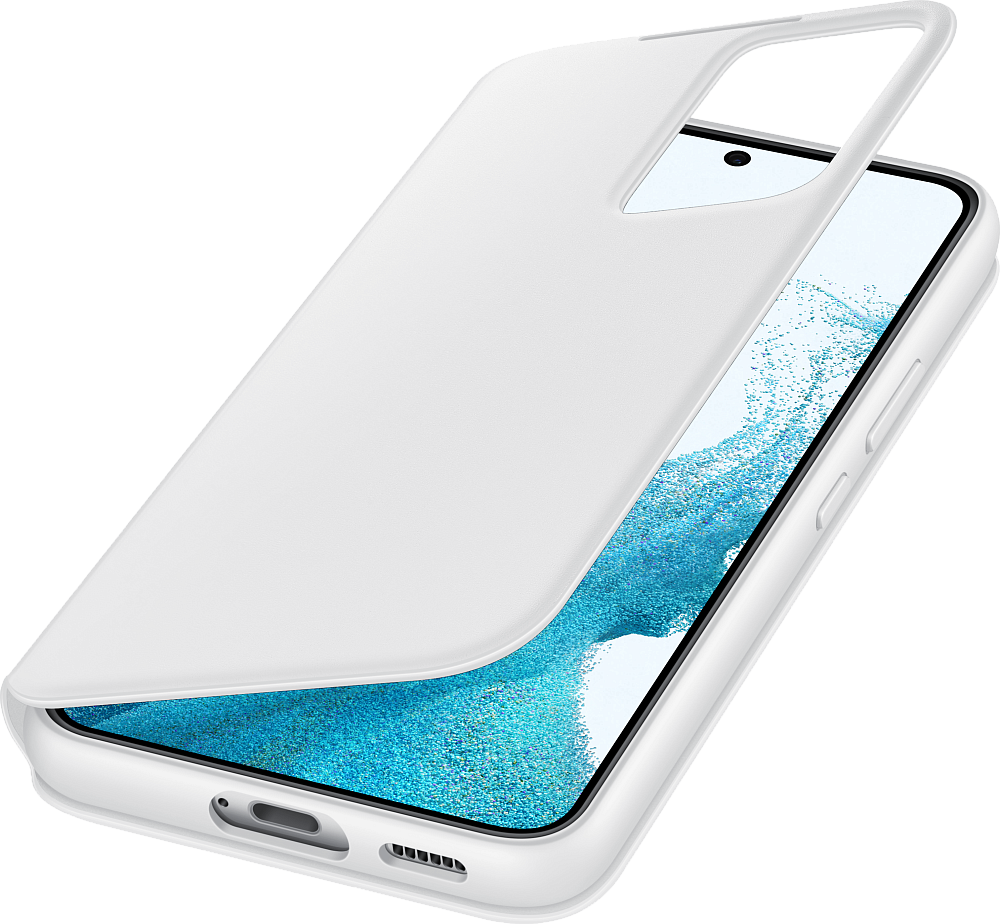 Чехол Samsung Smart Clear View Cover для Galaxy S22 белый EF-ZS901CWEGRU - фото 4