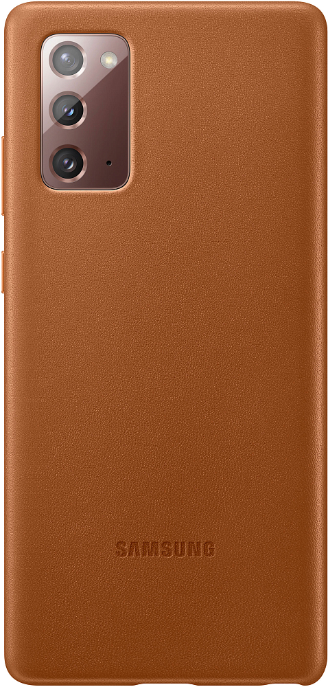 Чехол Samsung Leather Cover для Galaxy Note20 коричневый