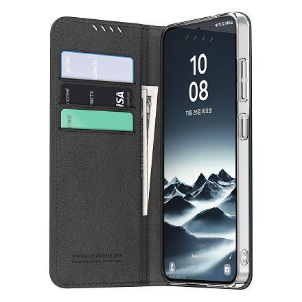 Чехол Araree Mustang Diary для Galaxy для Galaxy S25+ кожа черный