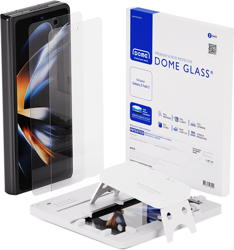 Защитное стекло Whitestone Dome Glass для Z Fold5 (без УФ-лампы) прозрачный