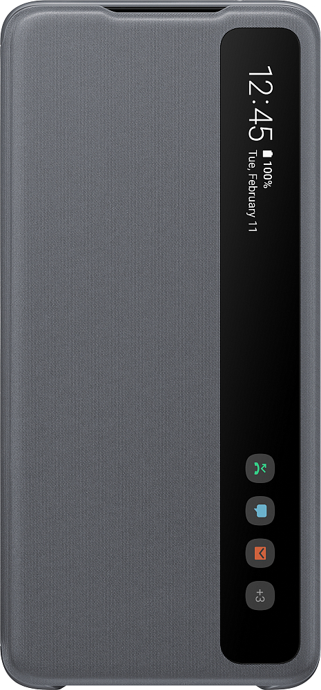 Чехол-книжка Samsung Clear View Cover для Galaxy S20 Ultra серый