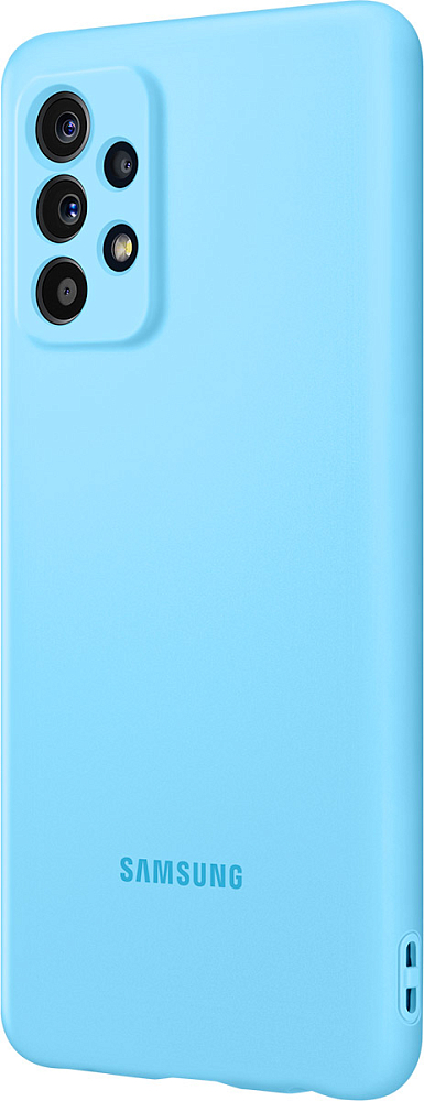 Чехол Samsung Silicone Cover для Galaxy A52 синий EF-PA525TLEGRU - фото 4