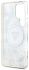 Чехол Guess Glitter Flowers Triangle MagSafe для Galaxy S25 Ultra белый Фото 2