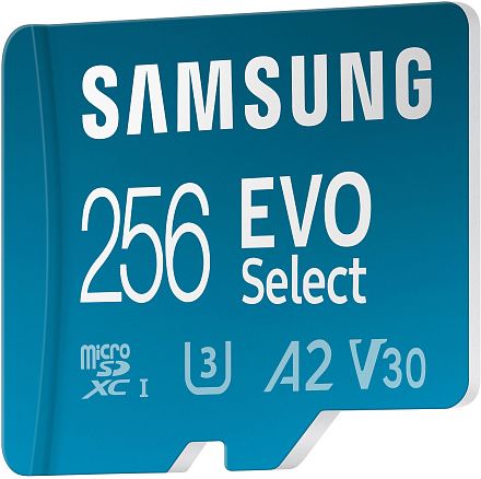 Карта памяти Samsung MicroSDXC 256 ГБ EVO Plus Class 10 UHS-1 U3 с адаптером Фото 2
