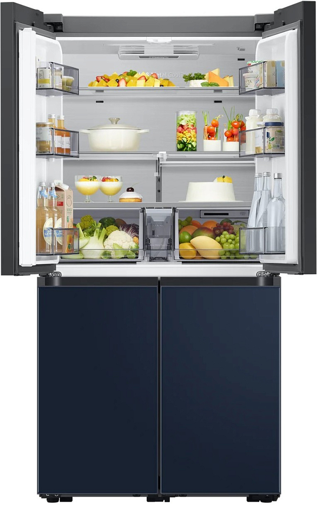 Холодильник Samsung Bespoke многодверный RF9000AC белый, темно-синий RF60A91R18A/WT RF60A91R18A/WT - фото 5