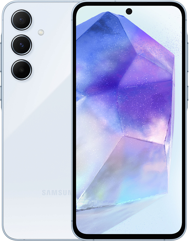 Смартфон Samsung Galaxy A55 256 ГБ голубой SM-A556E08256LBL2E1S - фото 1