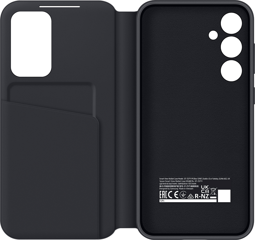 Чехол Samsung Чехол Samsung Smart View Wallet Galaxy S23 FE черный фото 5