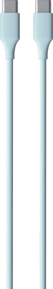 Кабель moonfish USB‑C - USB‑C 1 м, силикон голубой MNF35688 - фото 1