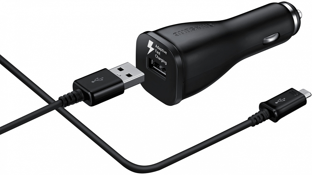 Автомобильное зарядное устройство Samsung EP-LN915, microUSB черный