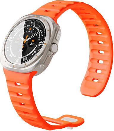Ремешок VLP Pulse Band для Galaxy Watch Ultra 47 мм, силикон оранжевый Фото 2