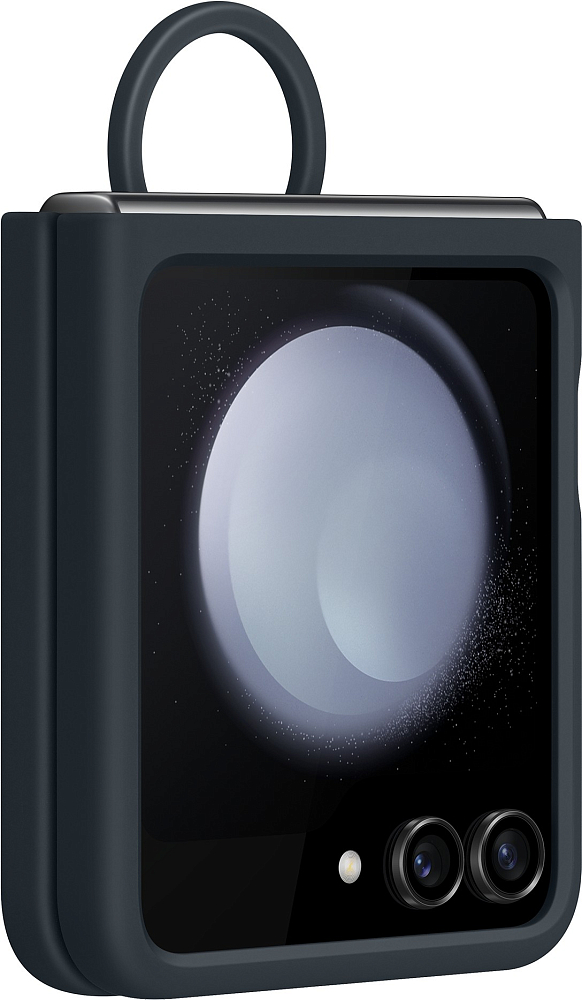 Чехол Samsung Silicone Case with Ring Z Flip5 темно-синий EF-PF731TNEGRU - фото 2