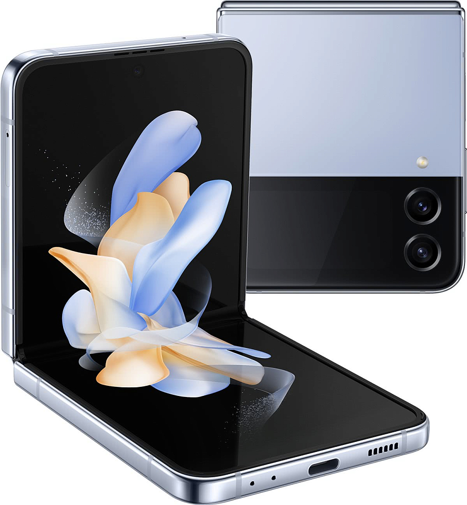Смартфон Samsung Galaxy Z Flip4 128 ГБ голубой (SM-F721BLBGSKZ) SM-F721BLBGSKZ Galaxy Z Flip4 128 ГБ голубой (SM-F721BLBGSKZ) - фото 1